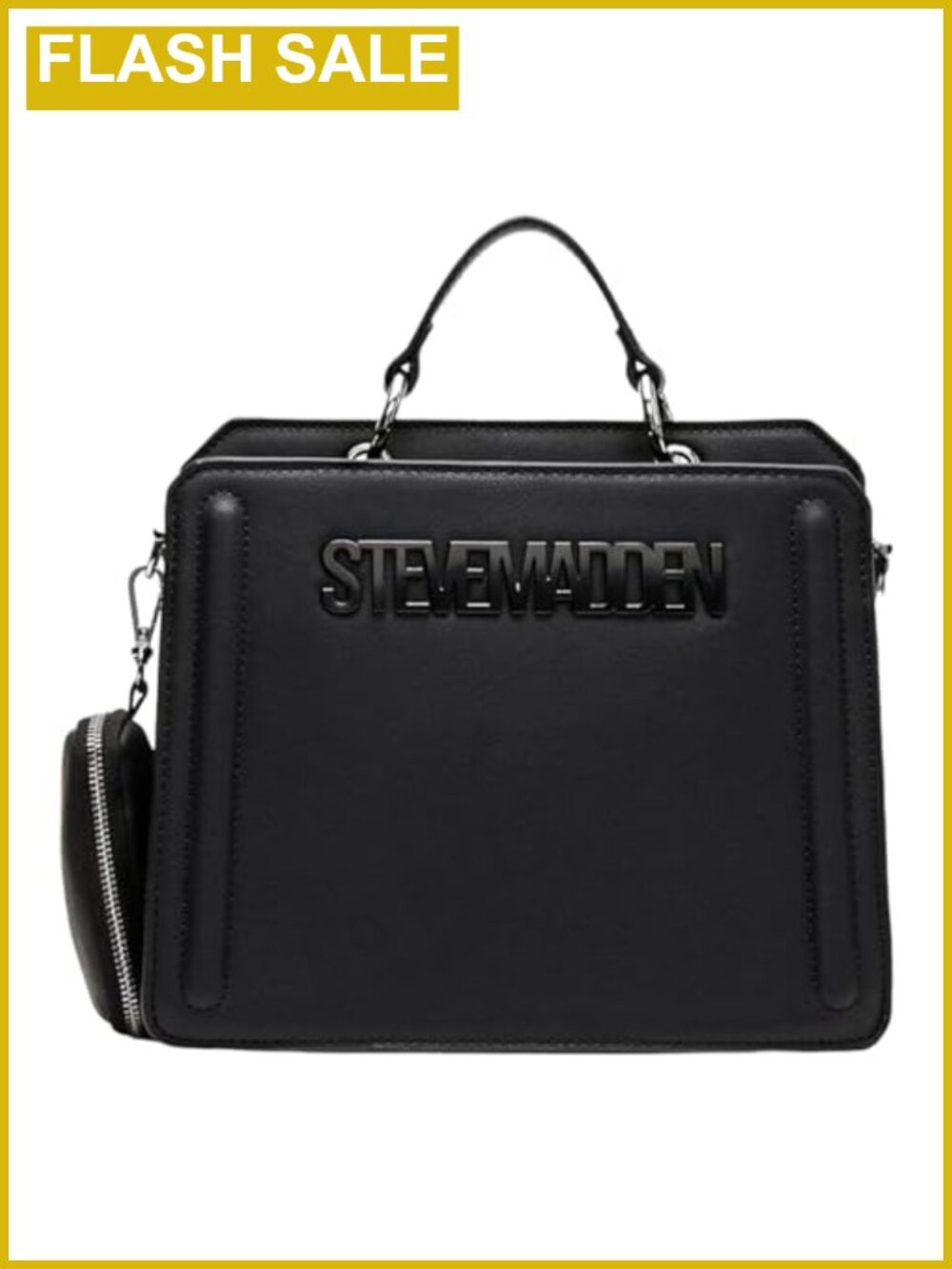Faux Leather Convertible Crossbody Bag with Removable Strap